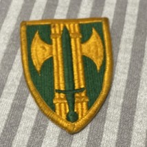 Vintage Military Green Gold Double Axes Patch  - $10.52
