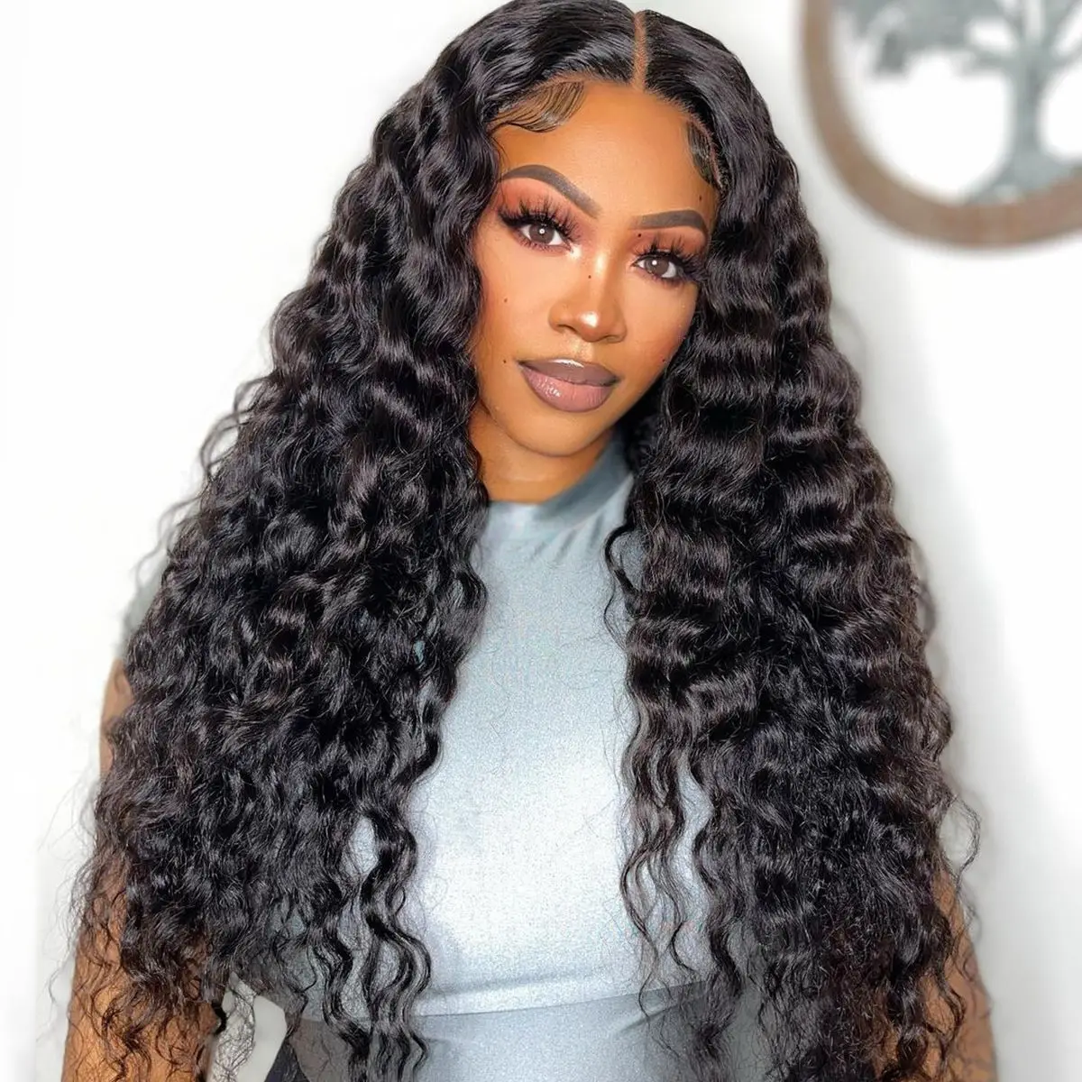 HD Transparent loose Deep T Part Lace Wigs Glueless Pre plucked 30In Human Hair - £48.51 GBP+