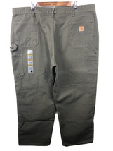 Carhartt Pants Size 44 x 30 Mens Orig Dungaree Fit Green Canvas Cargo Work NEW - £58.55 GBP