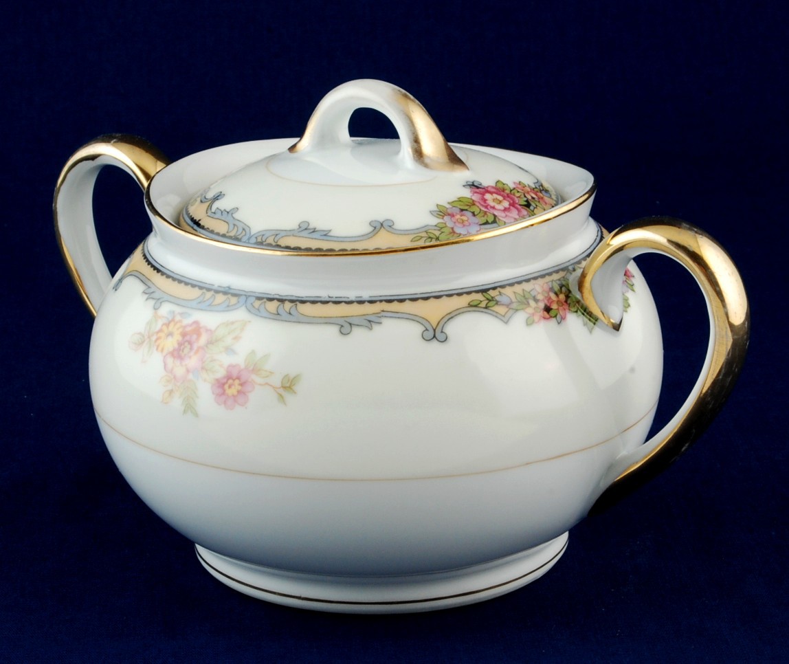 Noritake Oxford Sugar Bowl w Lid 85963 Vintage China Item image 6