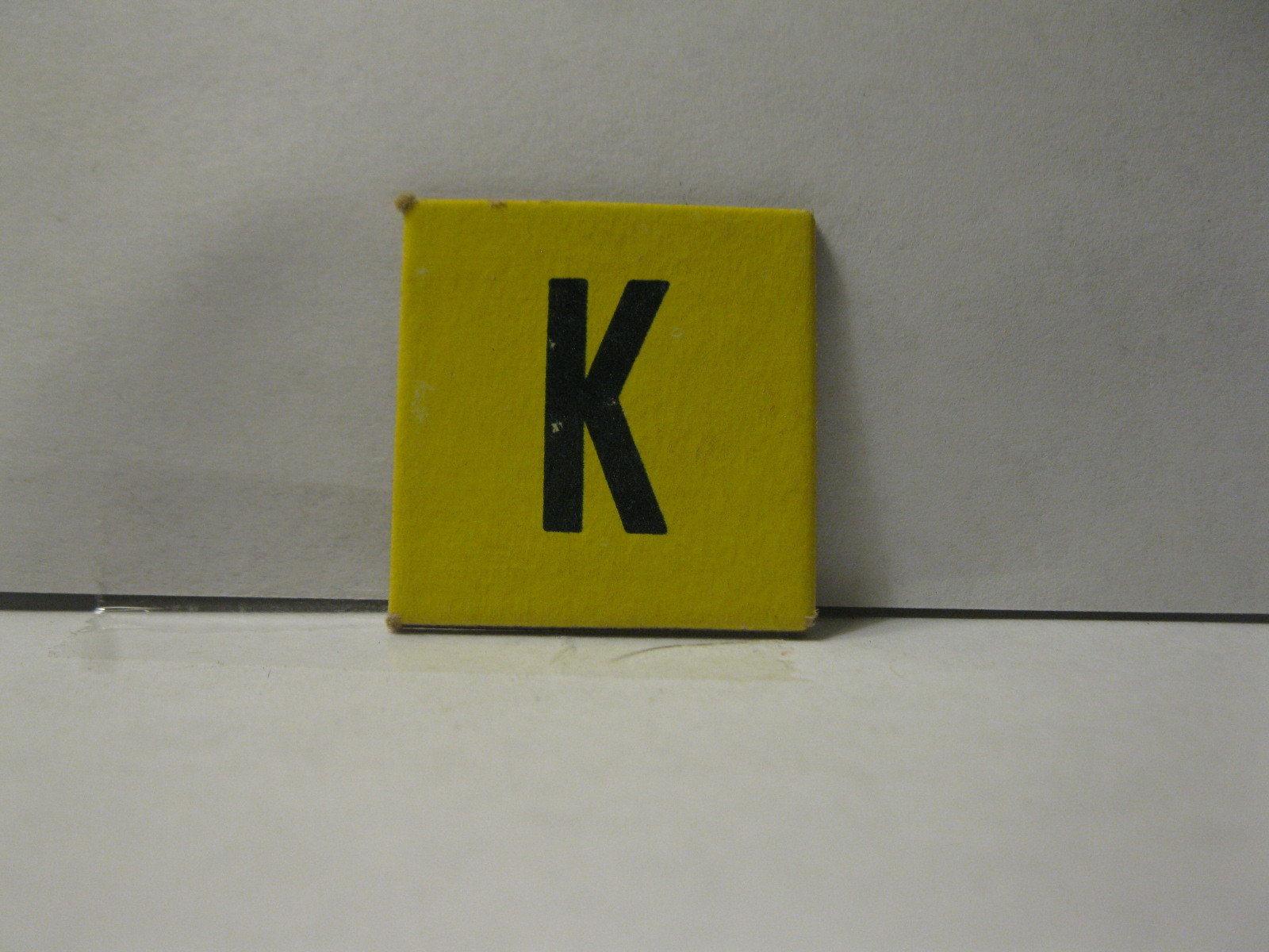 Primary image for 1958 Scrabble for Juniors Board Game Piece: Letter Tab - K