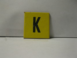 1958 Scrabble for Juniors Board Game Piece: Letter Tab - K - $0.75