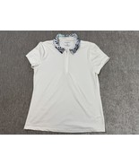 Tommy Bahama Polo Shirt Womens Medium Print Collar Performance Stretch Golf - $23.75