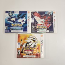 Pokemon Sun Y Alpha Sapphire Empty Cases Only Nintendo 3DS No Game - £30.59 GBP