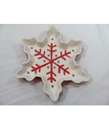 Hallmark Snowflake Shaped 8”x8” Christmas Holiday Serving Dish Candy Nut... - €10,84 EUR