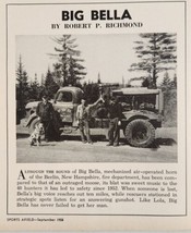1958 Magazine Photo Big Bella Mechanized Air Operated Horn Fire Dept Ber... - £10.53 GBP