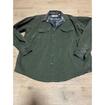 LLBean Men's Plaid Flannel Barn Chore Jacket Size XL Long Sleeve Green B... - $39.60