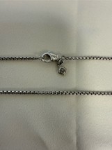 David Yurman Round Box Chain Necklace 1.7mm .925 Sterling Silver  20&quot; Pre owned - £204.54 GBP