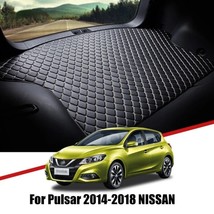 Leather car trunk mat for nissan pulsar c13 2014 2015 2016 2017 2018 cargo liner tray thumb200