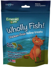 Emerald Pet Wholly Fish! Tuna Recipe Cat Treats, Grain-Free &amp; USA-Made - £6.95 GBP+