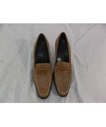 ROCKPORT LIGHT BROWN LEATHER SHOES WOMEN&#39;S sz7M 2.5&quot; HEELS MADE in BRAZIL - €17,58 EUR