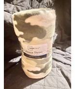 NEW Mainstays Fleece Throw Blanket Camo Camouflage Army Light Weight 50&quot;... - $20.58 CAD