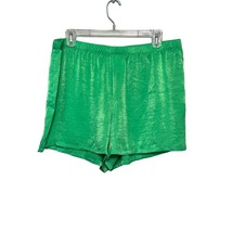 Abound Shorts Women&#39;s L Green Elastic Waist High Rise Pull On Polyester New - £6.72 GBP