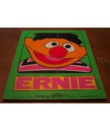 Playskool 1973 VINTAGE Sesame Street ERNIE WOODEN FRAME TRAY PUZZLE 315-1 - $25.05 CAD