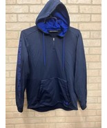 Under Armor Loose Cold Gear Pullover Hoodie Sweatshirt Blue Mens Size La... - £14.94 GBP