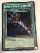 Vintage Sword Of Dark Destruction Magic Card You-GI-Oh Konami Trading Card - $4.94