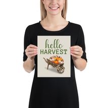 Hello Harvest | Fall Wall Art Harvest Festive Home Decoration Thanksgiving Gift  - £15.59 GBP+