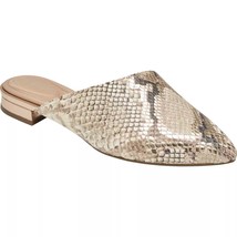 Rockport Women TM Zuly Asym Slide Mules Size US 8.5M Beige Rose Gold Snake Print - £43.39 GBP