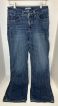 Women&#39;s Lee Slender Secrets Low Waist Embroidered Blue Jeans Size 28x30 - $18.88