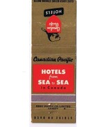 Matchbook Cover CP Canadian Pacific Hotels From Sea To Sea - £2.36 GBP