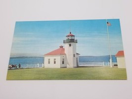 Vintage Postcard Lighthouse at Alki Point Seattle Washington - £4.66 GBP