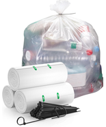 AYOTEE Clear Trash Bags 20 Gallon Trash Bags with Ties, 1.2 Mil Thick Cl... - £18.98 GBP