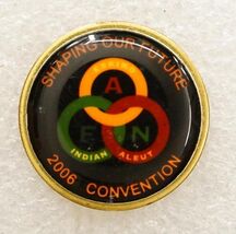 Vintage Jewelry Lapel Pin Shaping Our Future 2006 Convention Aleut Eskim... - $9.89