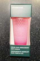 NEW Starbucks Waxberry Blush Ombré Studded Cold Cup Christmas Ornament K... - $29.99