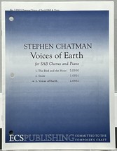 Voices of the Earth - Stephen Chatman SAB w Piano Sheet Music ECS Publishing - £5.46 GBP