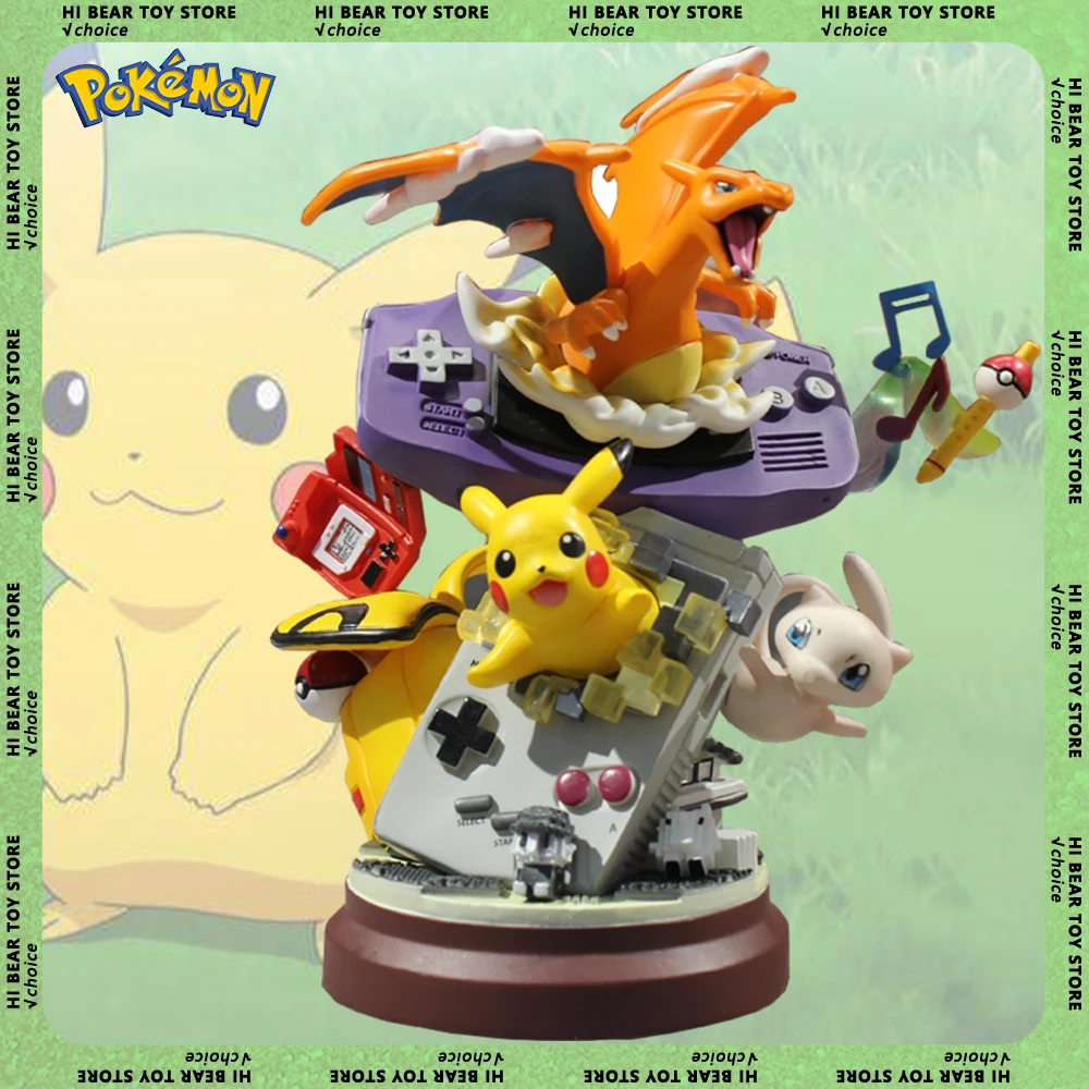 20cm pokemon Pikachu Anime Figure Pikachu Game Machine Model Gameboy Pika Mew - £34.31 GBP