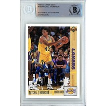 Mychal Thompson Los Angeles Lakers Auto 1991 Upper Deck Autograph Card Beckett - $78.39