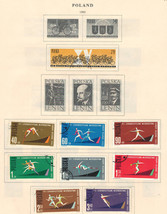 POLAND 1962 Very Fine  Used Stamps Hinged on  List: 2 Sides - £1.56 GBP