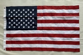 3&#39;x5&#39; ft American Flag Sewn Stripes Embroidered Stars Brass Grommets USA... - £14.11 GBP