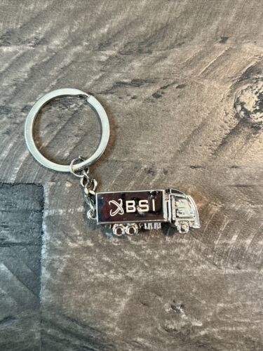 BSI Semi Truck Men&#39;s Keychain Silver Tone EG - $5.93