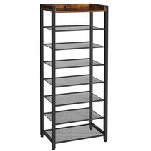 8 Tier Shoe Rack, Narrow Shoe Storage Organizer With 7 Metal Shelves, Saving Spa - £105.01 GBP