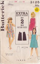 Butterick Vtg Pattern 3125 Girls&#39; Dress, Beachdress, Scarf - $3.00