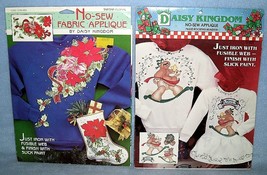 Daisy Kingdom 2 Christmas Applique Sets Tartan Floral & Rocking Reindeer NIP - $7.99