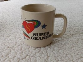 Vintage Rare Super Grand Ma Coffee Mom Rainbow and Hearts - $14.01