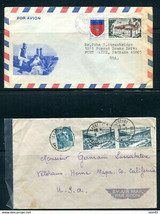 France 1951/1973 2 covers to USA 12313 - £7.90 GBP
