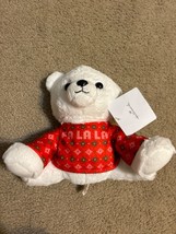 Hallmark Plush Sitting Teddy Bear w FaLaLaLa Tree Sweater NWT - £18.51 GBP