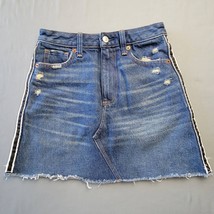 Abercrombie Fitch Women Skirt Size 00 Blue Jean Mini Grunge Streetwear Y2K Denim - £18.36 GBP