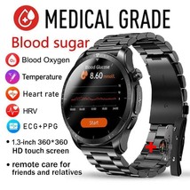 Blood Sugar Smart Watch 1.39 -inch Hd Touch Screen Ecg Monitoring Blood Glucose - £55.71 GBP+