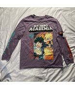 My Hero Academia Purple T-Shirt Tee Izuku Midoriya Katsuki Anime Large 4... - €14,58 EUR