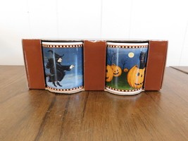 NEW Sakura Pumpkin Hollow Coffee Tea Mug Set (4) David Carter Brown Halloween - £22.09 GBP