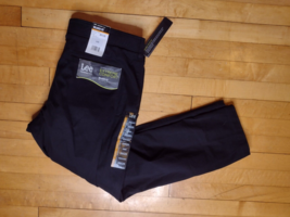 Lee MENS SIZE 38X29 Pants BLACK Extreme Comfort Relaxed Fit Khaki Stretch - $29.99