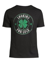 Way To Celebrate St. Patricks Day Men&#39;s Looking for Luck Tee Black SZ 2X... - £14.27 GBP
