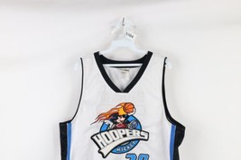 Vtg 90s Disney Mens Large Spell Out Fire Flames Mickey Mouse Basketball Jersey - £63.26 GBP