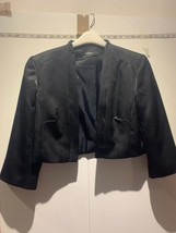 Roman Womens Black Jacket  Size 14 With Open Front Express Shipping - £31.15 GBP