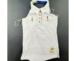 Beverly Hills Polo Club Girls Halter Top Size L 6X White Poly-cotton Ble... - $8.41