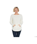 Vince Camuto 1X Antique White Knit Waffle Texture Pull-Over Sweater A347160 - $22.49